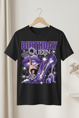 T-shirt Birthday Queen — Violet