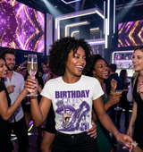 T-shirt Birthday Queen — Violet