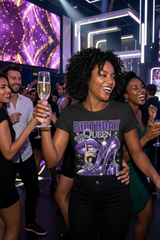 T-shirt Birthday Queen — Violet