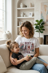 T-shirt "BEST MAMA EVER" Floral – Cadeau Fête des Mères 🌸👑